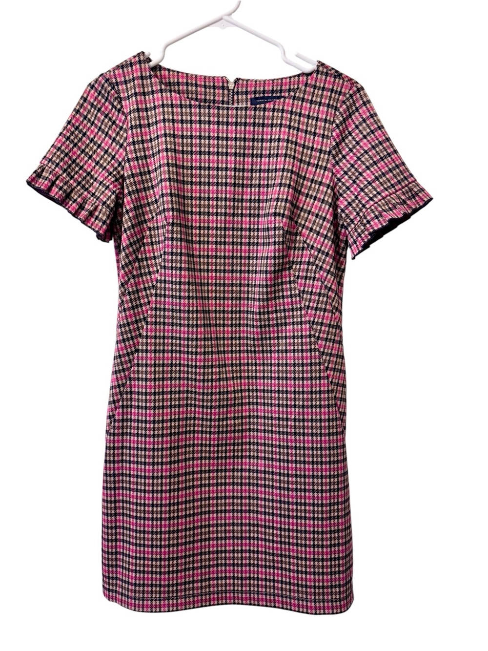 Tommy Hilfiger Pink Plaid Mini Shift Dress